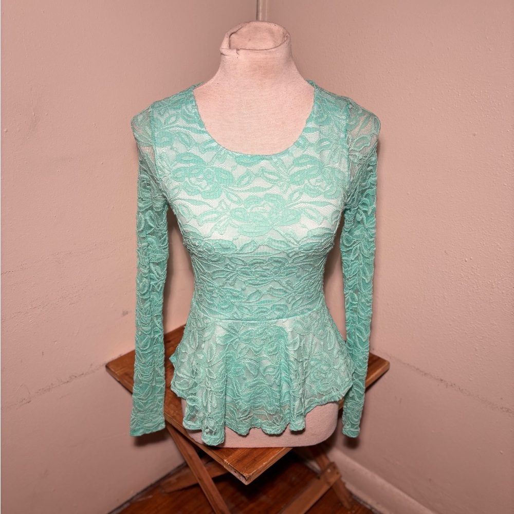 Privately Privileged Long Sleeve Lace Top